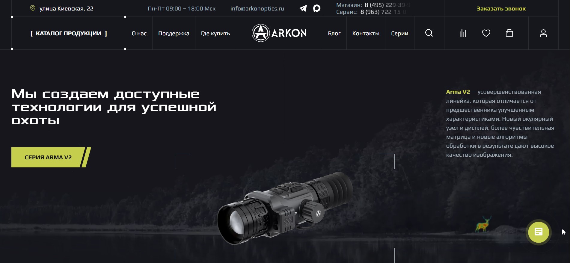 Скриншот разработанного сайта 2